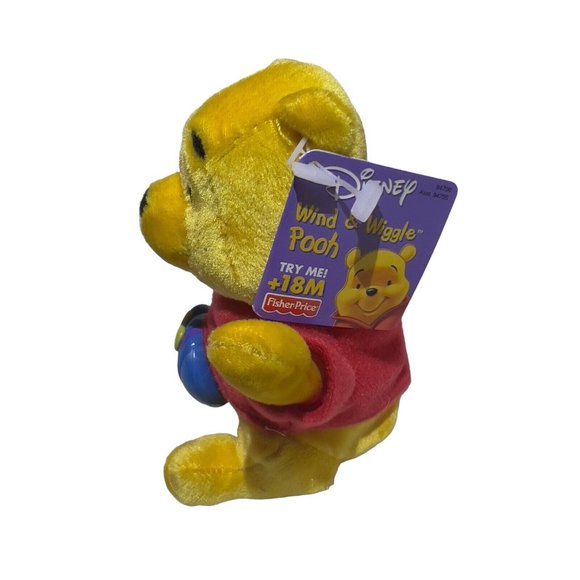DISNEY Mattel Fisher Price VTG 2001 Wind Wiggle POOH Plush Front Wind Honey Pot - Picture 5 of 9
